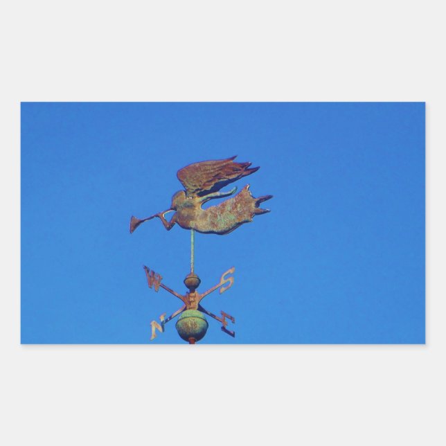 Adesivo Retangular Angel Weather Vane Bright Blue Sky (Frente)