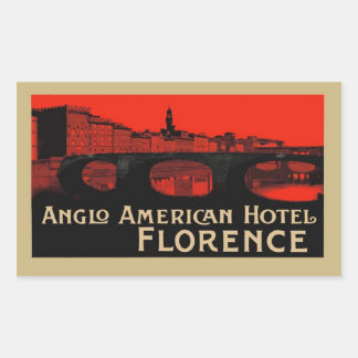 Adesivo Retangular Anglo American Hotel (Florença)