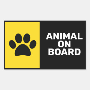 Adesivo Retangular Animais Em Conselho