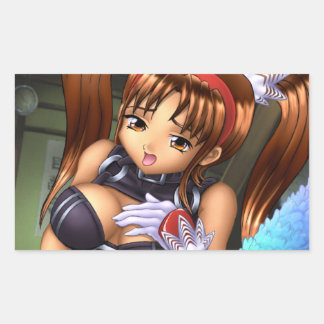 Adesivo Retangular Anime Girl - Amor