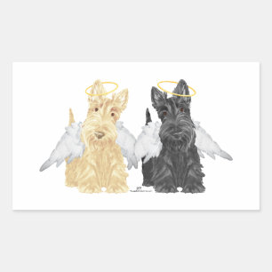 Adesivo Retangular Anjos Scottish Terrier