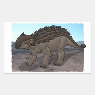 Adesivo Retangular Ankylosaurus