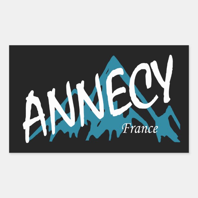 Adesivo Retangular Annecy France Mountain (Frente)