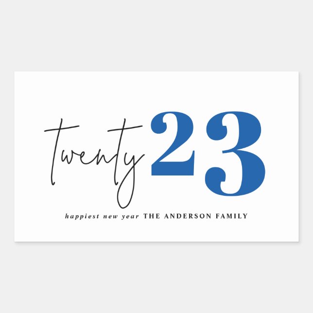 Adesivo Retangular Ano novo 2000 (Frente)