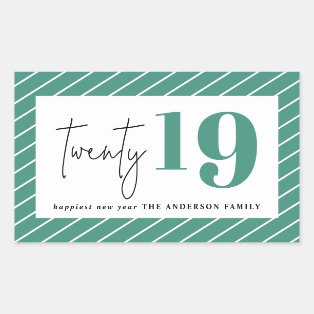 Adesivo Retangular Ano novo 2000 (Frente)