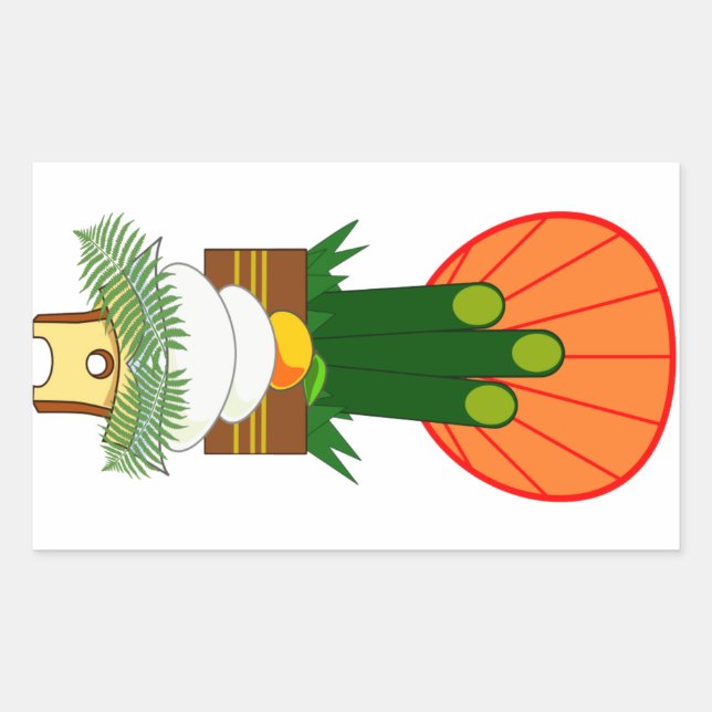 Adesivo Retangular Ano Novo Japonês (Frente)