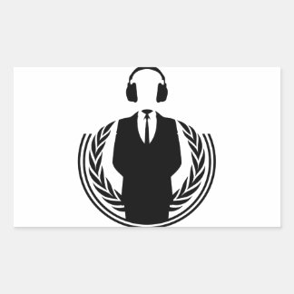 Adesivo Retangular Anonymous DJ