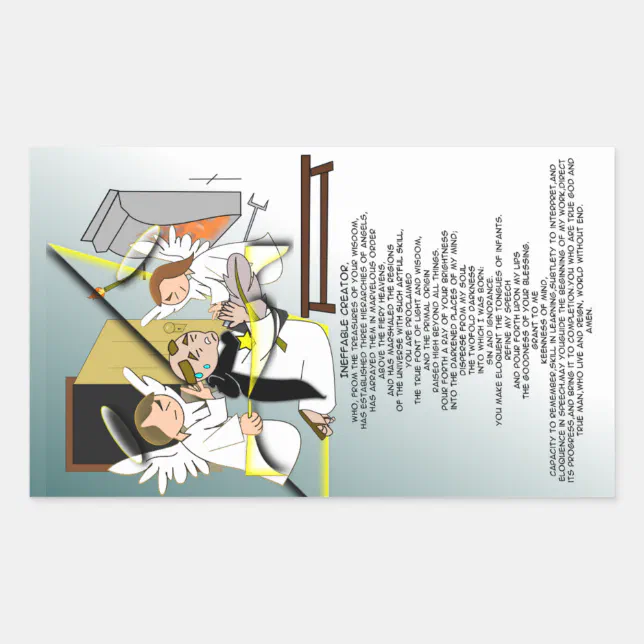 Adesivo Retangular Ante Studium Prayer Sticker | Zazzle Brasil