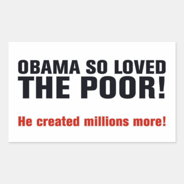 Adesivo Retangular Anti Obama (Frente)