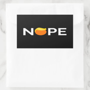Adesivo Retangular Anti-Trump - Edição Nope