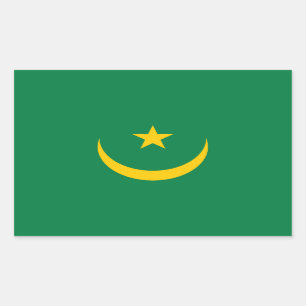 Adesivo Retangular Antiga bandeira da Mauritânia