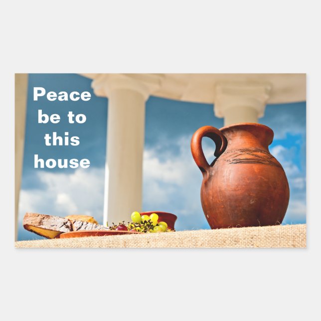 Adesivo Retangular Antiguidade clássica com lançador (Frente)