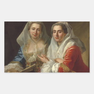 Adesivo Retangular Antoine de Favray - The Mirabita Sisters
