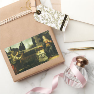 Adesivo Retangular Anunciação de Leonardo da Vinci