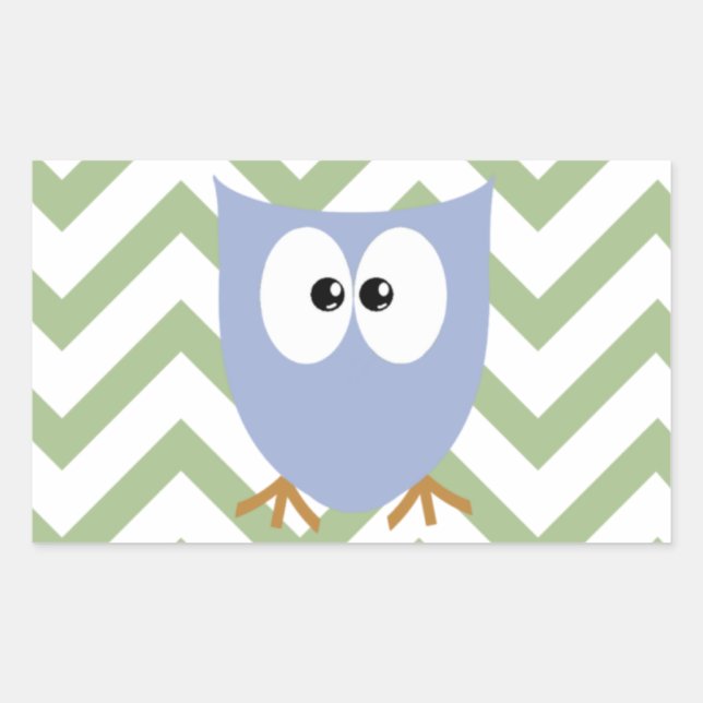Adesivo Retangular Anúncio do Blue Owl Baby Boy (Frente)