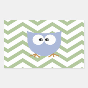 Adesivo Retangular Anúncio do Blue Owl Baby Boy