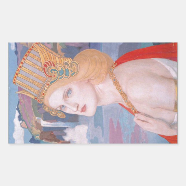 Adesivo Retangular Aoife, c. 1914 por John Duncan (Frente)