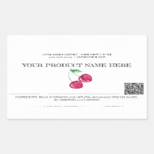 Adesivo Retangular ~* AP30 Fruta DESHIDRATADA QR - CHEERIA DE FOTOGRA