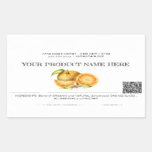 Adesivo Retangular *~* AP30 Fruta DESIDRATADA FOTO QR