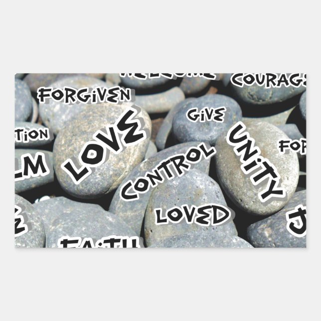 Adesivo Retangular Apenas Notas, Amor (Frente)