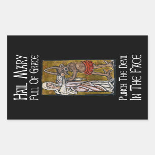 Adesivo Retangular Aperte o Diabo na Cara!