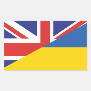 Adesivo Retangular Apoio britânico à Ucrânia Sherpa Blanket