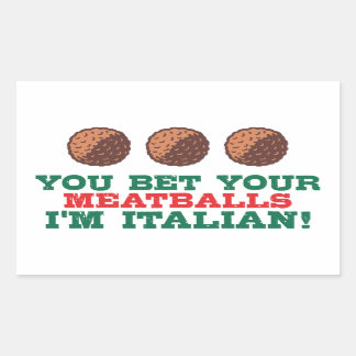 Adesivo Retangular Aposto que sou italiano.