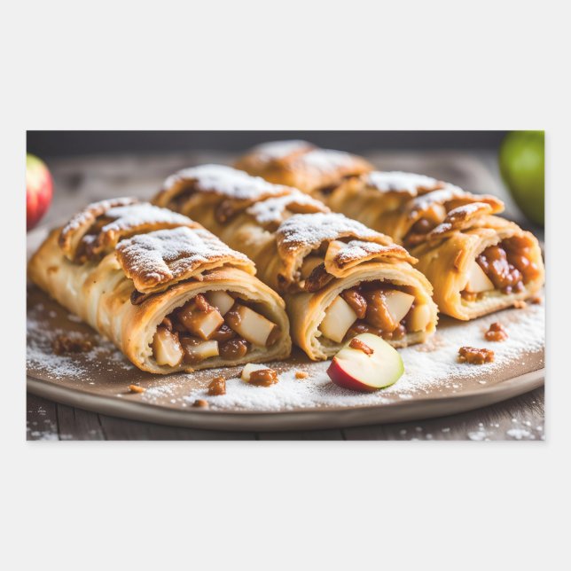 Adesivo Retangular Apple Strudels (Frente)