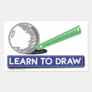 Adesivo Retangular Aprender ao Desenhar