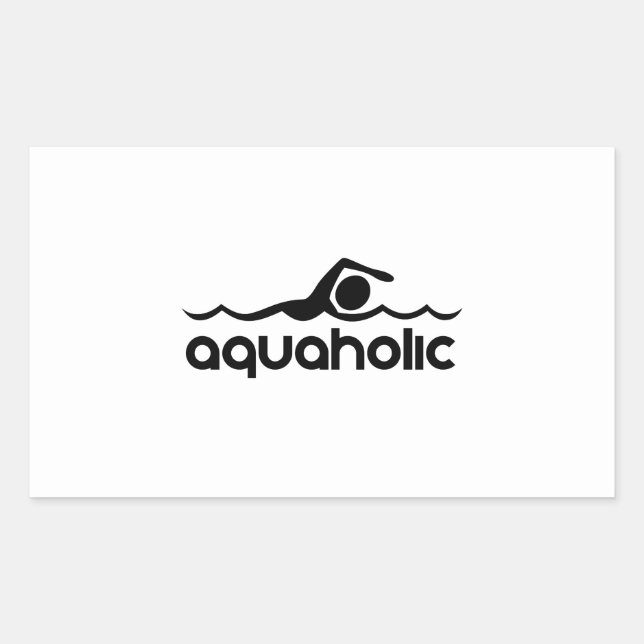 Adesivo Retangular Aquaholic (Frente)