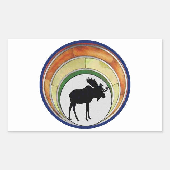 Adesivo Retangular Aquela coroa de alce (Frente)