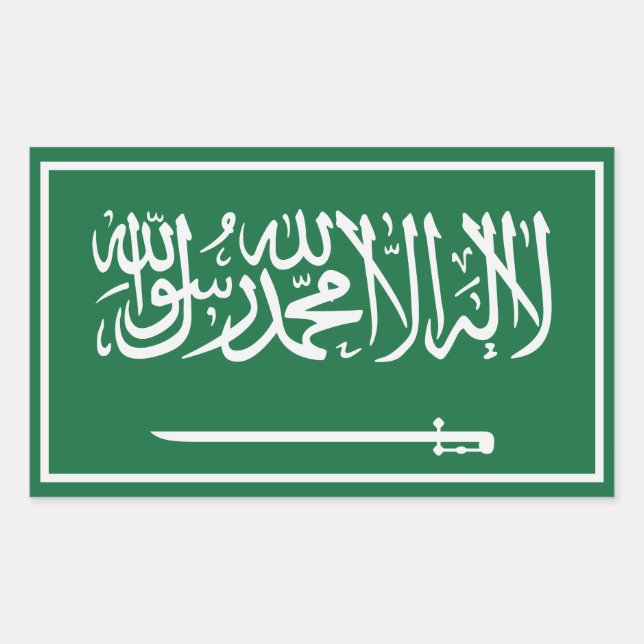 Adesivo Retangular Arábia Saudita (Frente)
