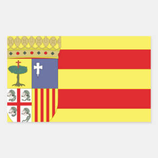 Adesivo Retangular Aragon Flag