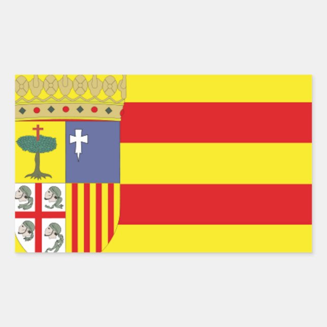 Adesivo Retangular Aragon Flag (Frente)