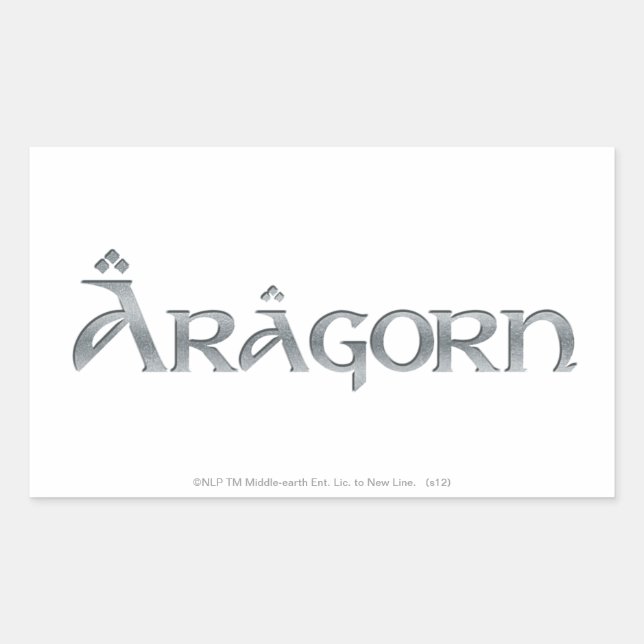 Adesivo Retangular Aragorn logo (Frente)