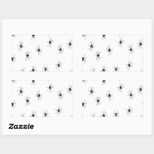 Adesivo Retangular Aranhas no Halloween Crawly Spooky