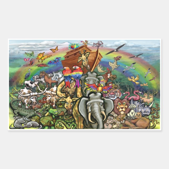 Adesivo Retangular Arca de Noah (Frente)