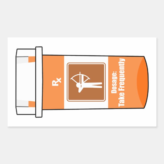 Adesivo Retangular Archery É Minha Droga (Frente)