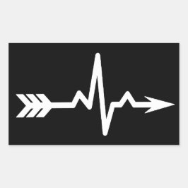 Adesivo Retangular Archery Heartbeat desporto