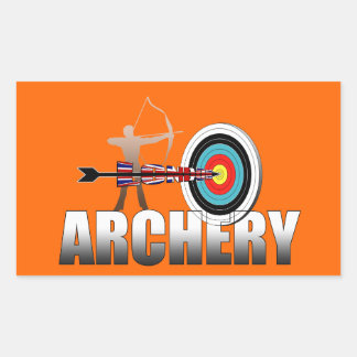 Adesivo Retangular Archery London Target Archers trabalho de arte