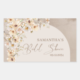 Adesivo Retangular Arco de boho Verão Flor selvagem Chá de panela rus