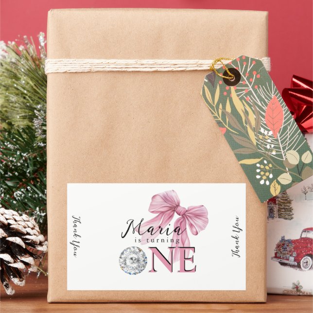 Adesivo Retangular Arco de coquete rosa-faísca 1rua (Feriado)