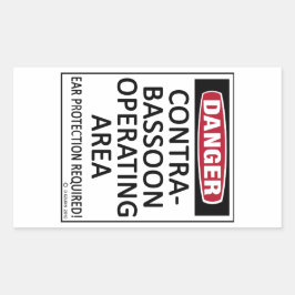 Adesivo Retangular Área Operacional de Contrabassão