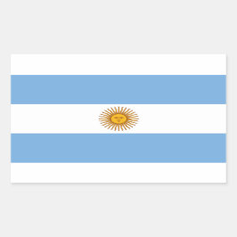 Adesivo Retangular Argentina - Flag Sticker Bandeira Argentina