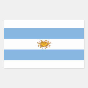 Adesivo Retangular Argentina - Flag Sticker Bandeira Argentina