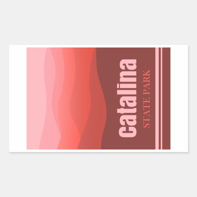 Adesivo Retangular Arizonas Vermelhas do Parque Estadual Catalina (Frente)
