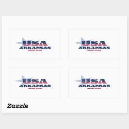Adesivo Retangular Arkansas My Home State Sticker
