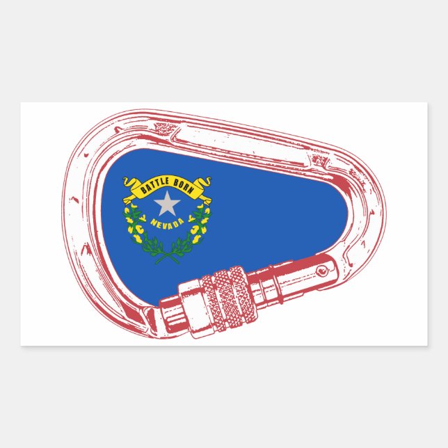 Adesivo Retangular Armador de Bandeira do Nevada (Frente)