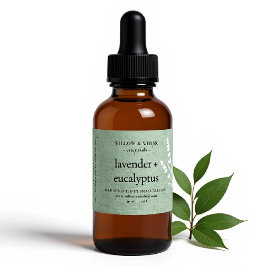 Adesivo Retangular Aromaterapia artesanal Sage Óleo Essencial Verde