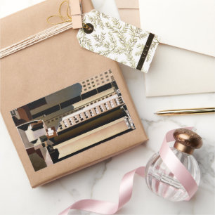 Adesivo Retangular Arquitetura Antiga, Arranha-Céus por Sheeler, 1922